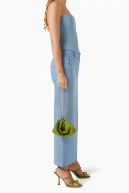 Buy Jimmy Choo Green Mini Callie Clutch Bag in Suede For Women