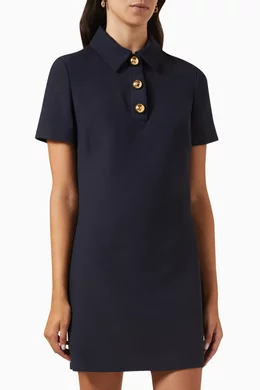 Buy Valentino Garavani Blue Valentino Garavani Buttoned Mini Dress in Crepe  Couture For Women Online | Ounass Saudi
