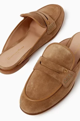 Suede mule loafers shop