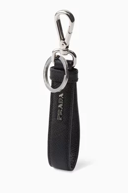 Buy Prada Black Keychain in Saffiano Leather For Men Online Ounass Saudi