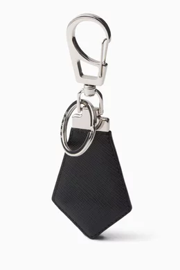 ★PRADA★ Black Triangle Logo Keyring Black 2PS05766AF0002 2 Buy Prada Black Triangle Logo Keychain in Saffiano Leather