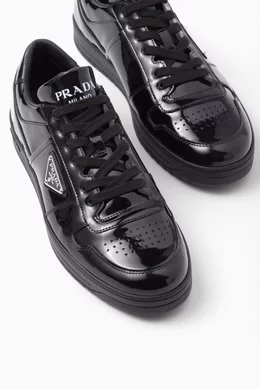 Buy Prada Black Logo Downtown Sneakers in Leather For Men Online Ounass Saudi