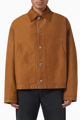 Buy Prada Brown Blouson Jacket in Moleskin For Men Online | Ounass