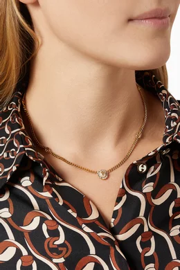 Gucci double g flower necklace discount