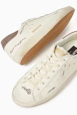 Buy GOLDEN GOOSE White Super-Star Sneakers in Nappa Leather