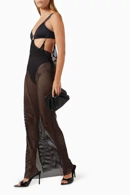 benedetta maxi dress Jessica Bara Benedetta Crystal Cut Out Maxi Dress