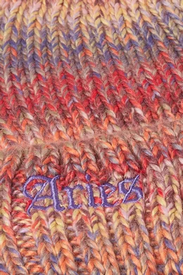 Buy Aries Multicolour Space Dye Beanie in Rib Knit For Men