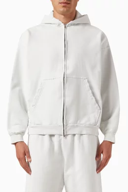 Balenciaga white zip up hoodie clearance