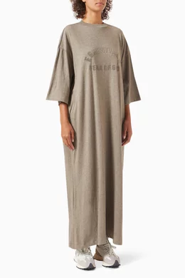 Fear Of God Essentials【3/4 Sleeve Dress 】 Fear of God ESSENTIALS Women's 3/4 Sleeve Dress in Dark