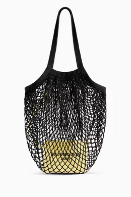 【送料&関税込】Balenciaga Black Canvas And Mesh Medium 24/7 Black canvas and mesh medium 24/7 shopping bag – G&B