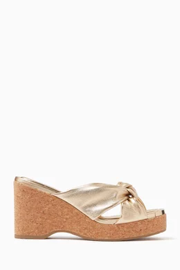 Jimmy choo gold wedge deals