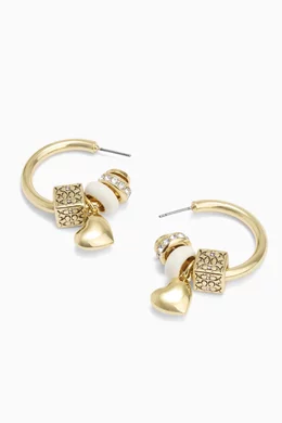Coach gold hoop earrings deals