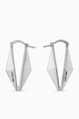 アクセサリー JIMMY CHOO Diamond Chain Earring A258019 DIAMOND CHAIN EARRING | Silver-Finish Chain Earrings with