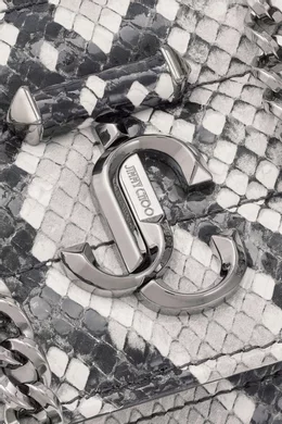 Snakeskin print clutch bag hotsell