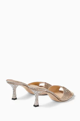 Buy Jimmy Choo Multicolour Skye 70 Crystal-embellished Mules