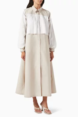 Buy Salfa Neutral A-line Coat For Women Online | Ounass Saudi
