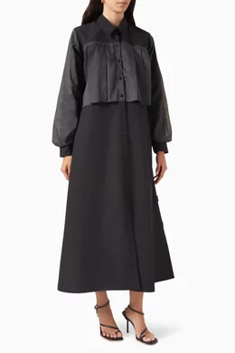 Buy Salfa Black A-line Coat For Women Online | Ounass Saudi