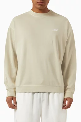 Buy Kith Neutral Crystal Wash Vintage Sweatshirt in Cotton For Men Online Ounass Saudi