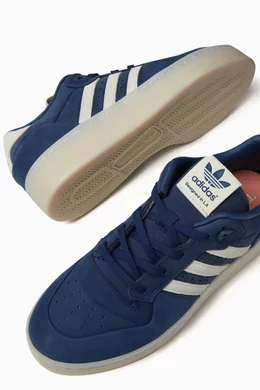 Buy adidas Blue Rivalry Low Lux Sneakers in Leather For Men