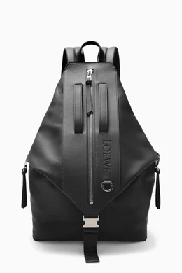 Buy LOEWE Black Convertible Backpack in Calfskin For Men Online