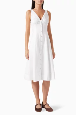 sebastien linen dress reformation Reformation Sebastien Linen Midi Dress