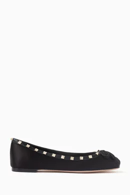 Buy Valentino Garavani Black Valentino Garavani Rockstud Ballerina