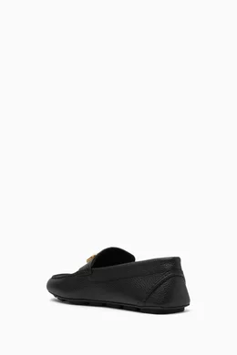 Buy Valentino Garavani Black Valentino Garavani Driving Shoes in Grainy Calfskin Leather For Men Online Ounass Saudi