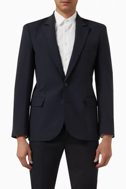 Buy Valentino Garavani Blue Valentino Garavani Single breasted Blazers in Wool Blend For Men Online Ounass Saudi