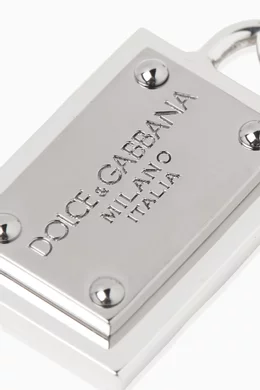 小物 DOLCE&GABBANA KEY RING Dolce & Gabbana logo-plaque Keyring | Silver | FARFETCH