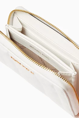 Buy Michael Kors White Small Quilted Wallet in Leather For Women Online Ounass Saudi