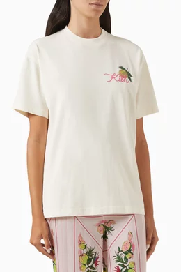 KITH◆24SS/Vintage Guava Tee/Tシャツ/L/コットン/CRM/24-071-061-0019-2-0 Buy Kith Neutral Vintage Guava T-shirt in Cotton For Women