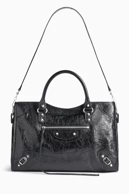 Buy Balenciaga Black Medium Le City Bag in Arena Lambskin For UNISEX Online Ounass Saudi