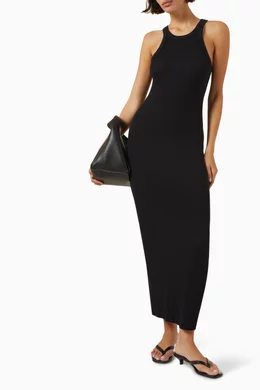 toteme curved rib tank dress Toteme Curved Rib Tank Maxi Dress