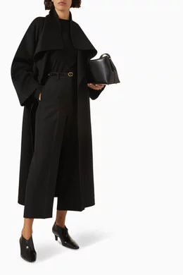 Buy Toteme Black Signature Coat in Wool-cashmere For Women Online