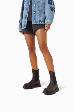 Buy Ganni Brown Everyday Mid Chelsea Boots For Women Online