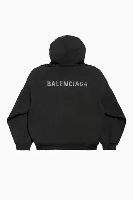 Buy Balenciaga Black Unisex Back Medium Fit Hoodie in Archetype Fleece For UNISEX Online Ounass Saudi