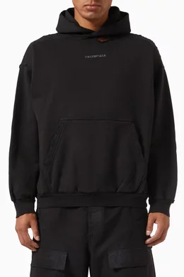 Buy Balenciaga Black Unisex Back Medium Fit Hoodie in Archetype