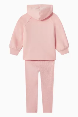 Buy Emporio Armani Pink Logo Hoodie Leggings Set in Cotton blend For Baby Girls Online Ounass Saudi