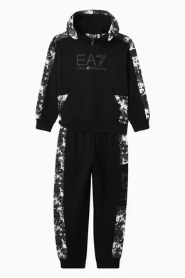 Ea7 camo hoodie deals