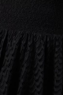 Buy Tory Burch Black Embroidered Midi Dress in Cotton For Women Online |  Ounass Saudi