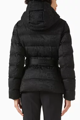 【ELISABETTA FRANCHI】ショート ナイロン ダウン ジャケット Buy Elisabetta Franchi Black Short Down Jacket in Nylon