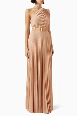 在庫限り◆Elisabetta Franchi Ruffled Maxi Dress in ette Elisabetta Franchi corset-style Crepe Maxi Dress | Black