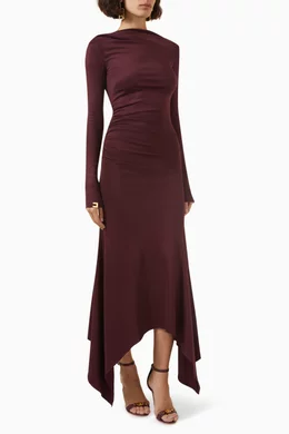 knee length dresses for ladies ELISABETTA FRANCHI Women's Butter-Color Midi Pencil Dress