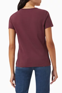 Tシャツ・カットソー ELISABETTA FRANCHI T-SHIRT IN COTTON JERSEY WITH JEWEL LOGO Elisabetta Franchi cotton jersey T-shirt with logo plaque
