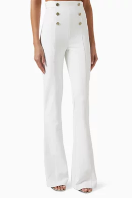 Satin bell bottom pants top