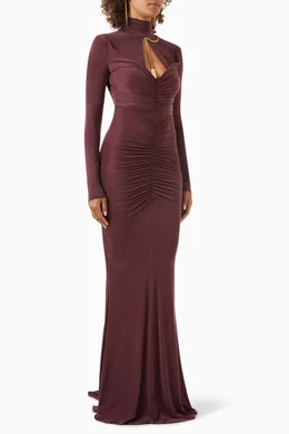 elisabetta franchi dress burgundy ELISABETTA FRANCHI DRESS