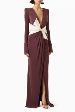 elisabetta franchi dress burgundy LaDivine CC489 Burgundy 6 Sale