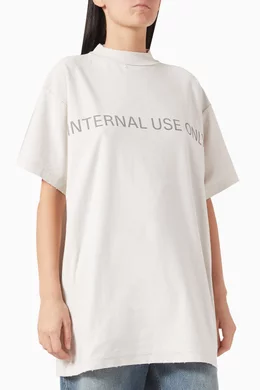 【BALENCIAGA】INTERNAL USE ONLY INSIDE-OUT Tシャツ Balenciaga Internal Use Only Inside-Out Oversized T-Shirt