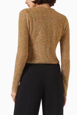 Gold shimmer cardigan cheap