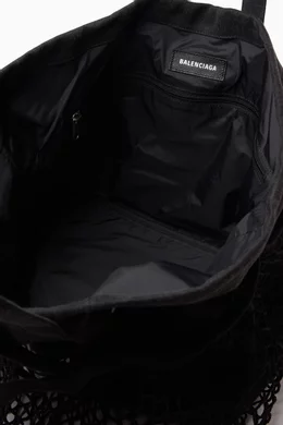 Buy Balenciaga Black Medium 24/7 Tote Bag in Canvas For